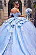 LaDivine 15745 Satin Back Bow Corset Bodice Vestido XV