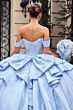 LaDivine 15745 Satin Back Bow Corset Bodice Vestido XV