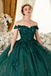 LaDivine 15702 Floral Applique Sweetheart Neck Quinceanera Gown
