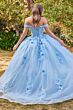 LaDivine 15702 Floral Applique Sweetheart Neck Quinceanera Gown