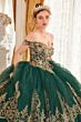LaDivine 15705 Basque Waist Scallop Hem Quinceanera Gown