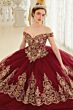 LaDivine 15705 Basque Waist Scallop Hem Quinceanera Gown