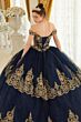 LaDivine 15705 Basque Waist Scallop Hem Quinceanera Gown