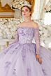 LaDivine 15706 Illusion Sleeve Off-The-Shoulder Neck Sweet 16 Dress