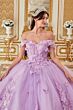 LaDivine Dress 15713 Off-The-Shoulder Basque Waist Quince Dress