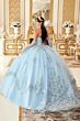 LaDivine Dress 15714 Removable Sleeve Quinceanera Gown