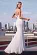 LaDivine 7434W Strapless Scoop Neck Lace-Up Back Wedding Dress