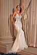 LaDivine CC0688W Strapless Beaded Plunging Neck Wedding Gown