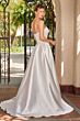 LaDivine CC511W Off White Strapless Curved Neck Bridal Dress