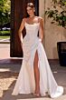LaDivine CD636W Satin Draped Skirt Corset Bodice Bridal Gown