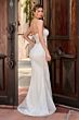 LaDivine J871W Sweetheart Neck Off White Illusion Corset Wedding Dress