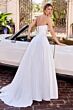 LaDivine WN015 Strapless Satin Draped Bodice Bridal Gown