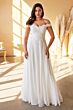 LaDivine 7258W Scalloped Off-The-Shoulder Neck Wedding Gown
