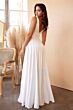 LaDivine 7469W Plunging V-Neck High Slit Bridal Gown