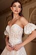 LaDivine A1014 Detachable Sleeve Side Pocket Bridal Gown