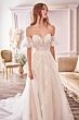 LaDivine A1014 Detachable Sleeve Side Pocket Bridal Gown