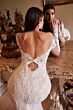 LaDivine A1022 Illusion Neck Keyhole Back Wedding Dress