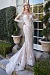 LaDivine A1022 Illusion Neck Keyhole Back Wedding Dress