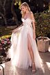 LaDivine A1036W High Slit 3-Way Neckline Bridal Dress