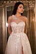 LaDivine A1053W Illusion One-Shoulder Neck Bridal Dress