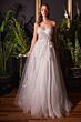 LaDivine A1053W Illusion One-Shoulder Neck Bridal Dress