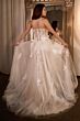 LaDivine A1053W Illusion One-Shoulder Neck Bridal Dress