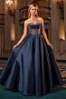 LaDivine A1067W V-Neck Illusion Sleeve Wedding Gown