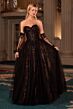 LaDivine A1082W Illusion Neck Tulip Sleeve Wedding Dress