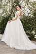 LaDivine A1082W Illusion Neck Tulip Sleeve Wedding Dress