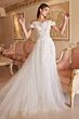 LaDivine A1090 Ruffle Off-The-Shoulder Bridal Gown