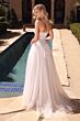 LaDivine CB065W Floral Embroidery Sky-High Slit Wedding Dress