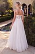 LaDivine CB072W Plunging Neck Spaghetti Strap Bridal Gown