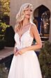 LaDivine CB072W Plunging Neck Spaghetti Strap Bridal Gown