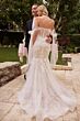 LaDivine CB125W Sheer Corset Bodice Bridal Dress