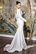 LaDivine CD0169 Surplice Neck Long Sleeve Wedding Gown
