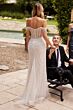 LaDivine CD0203W Illusion V-Back High Slit Wedding Gown