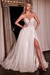 LaDivine CD0230W Corset Bodice Plunging Neck Wedding Dress