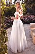 LaDivine CD214W Collared Sweetheart Neck High Slit Bridal Dress