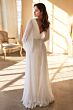 LaDivine CD242W Plunging V-Neck Pleated Chiffon Wedding Dress