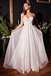LaDivine CD253W Draped Sweetheart Neck Corset Bodice Wedding Gown