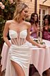 LaDivine CD269W Basque Waist Plunging Sweetheart Neck Wedding Dress