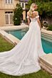 LaDivine CD861W Fit-And-Flare Overskirt Wedding Dress