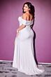 LaDivine CD930C Ruched Bodice Sweetheart Neck Plus Size Wedding Gown