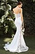 LaDivine CD937W Spaghetti Strap Plunging Neck Wedding Gown