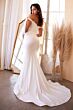 LaDivine CD944W Pleated Bodice Bow-Tie Strap Bridal Gown
