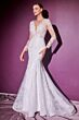LaDivine CD951W Scalloped Neckline Illusion Sleeves Bridal Dress