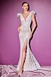 LaDivine CD952 Scalloped V-Back Slim Strap Bridal Gown