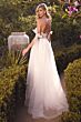 LaDivine CD964W Lace-Up Sides Bow-Tie Strap Wedding Dress