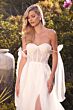 LaDivine CD964W Lace-Up Sides Bow-Tie Strap Wedding Dress