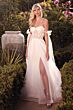 LaDivine CD964W Lace-Up Sides Bow-Tie Strap Wedding Dress